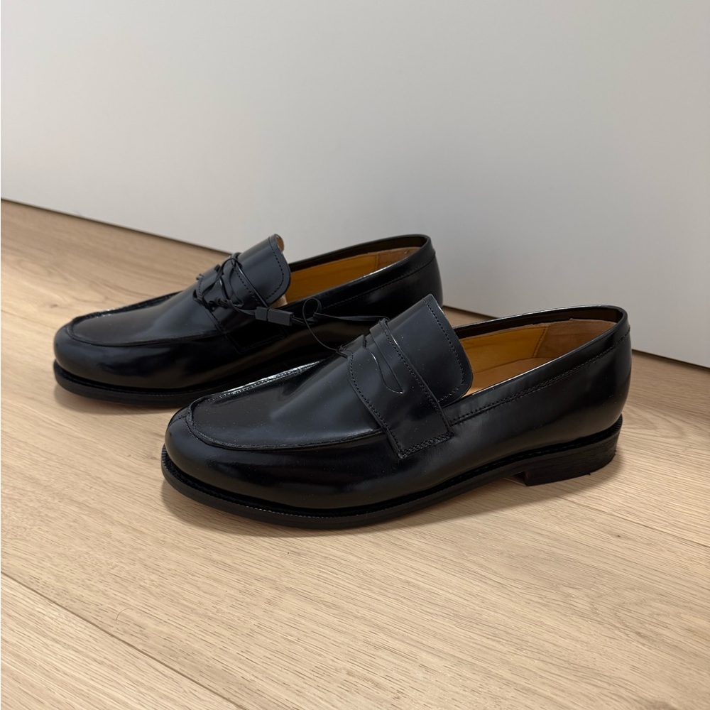 Express black leather penny loafers size 8 men’s